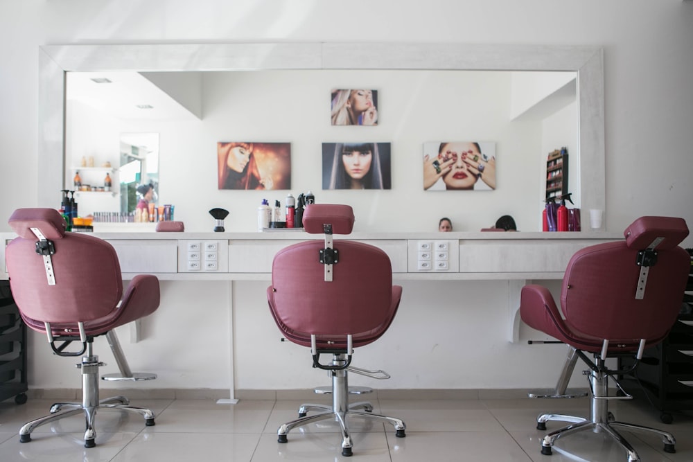 Interior of Wild Clover Hair Studio salon in Galway with styling chairs and warm lighting